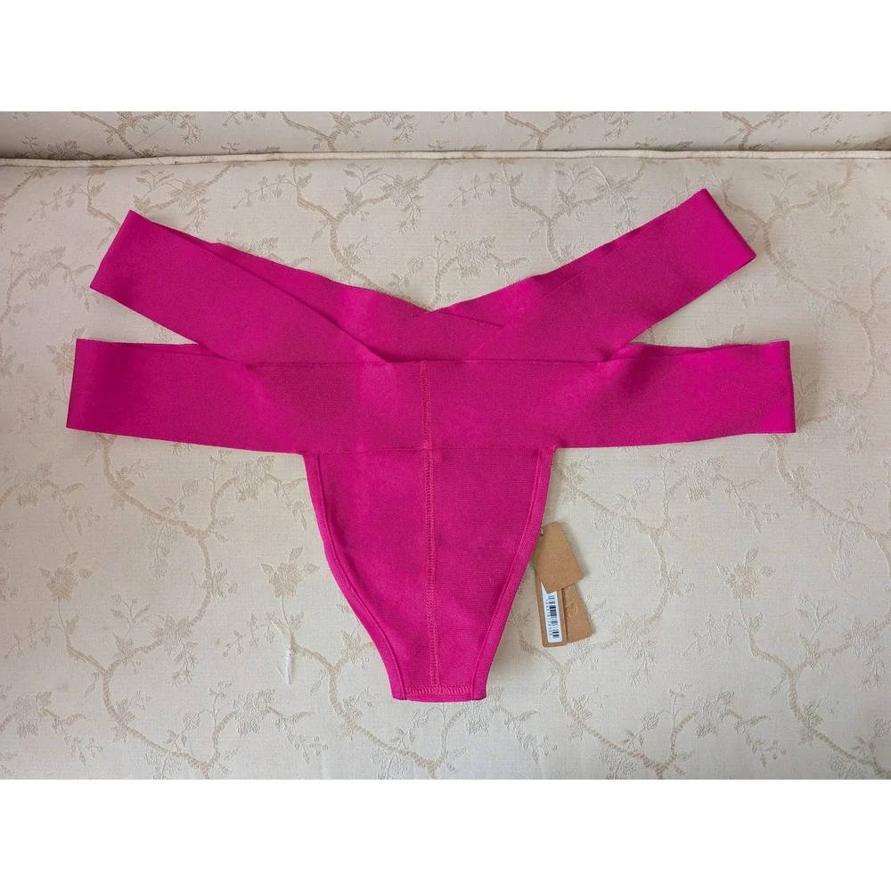 SKIMS Bandage Pink High Waisted Cut Out Strappy Panty New Size 4X